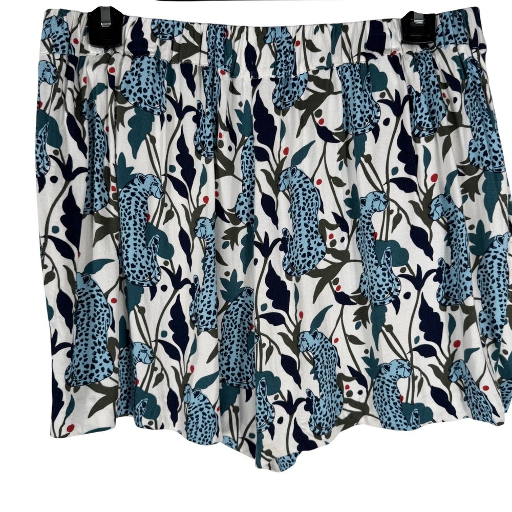 Boden Novelty Print Shorts Womens US 8 Animal Leopard Botanical Pockets‎